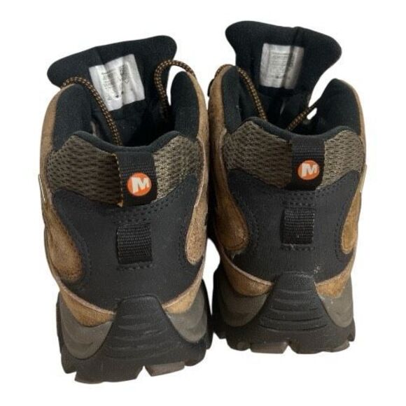 Merrell Moab 3 Men Brown Mid Waterproof Vibram Shoes Size 8W Hiking Boot Leather - Picture 6 of 11